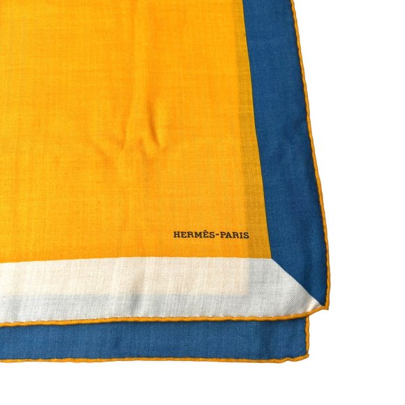 Hermes Yellow Cashmere Shawl - Picture 3 of 5